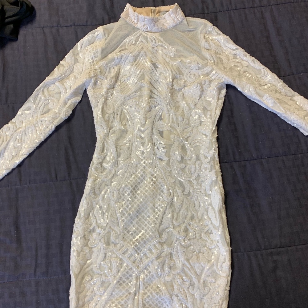 Fashion nova white mini dress xs/s